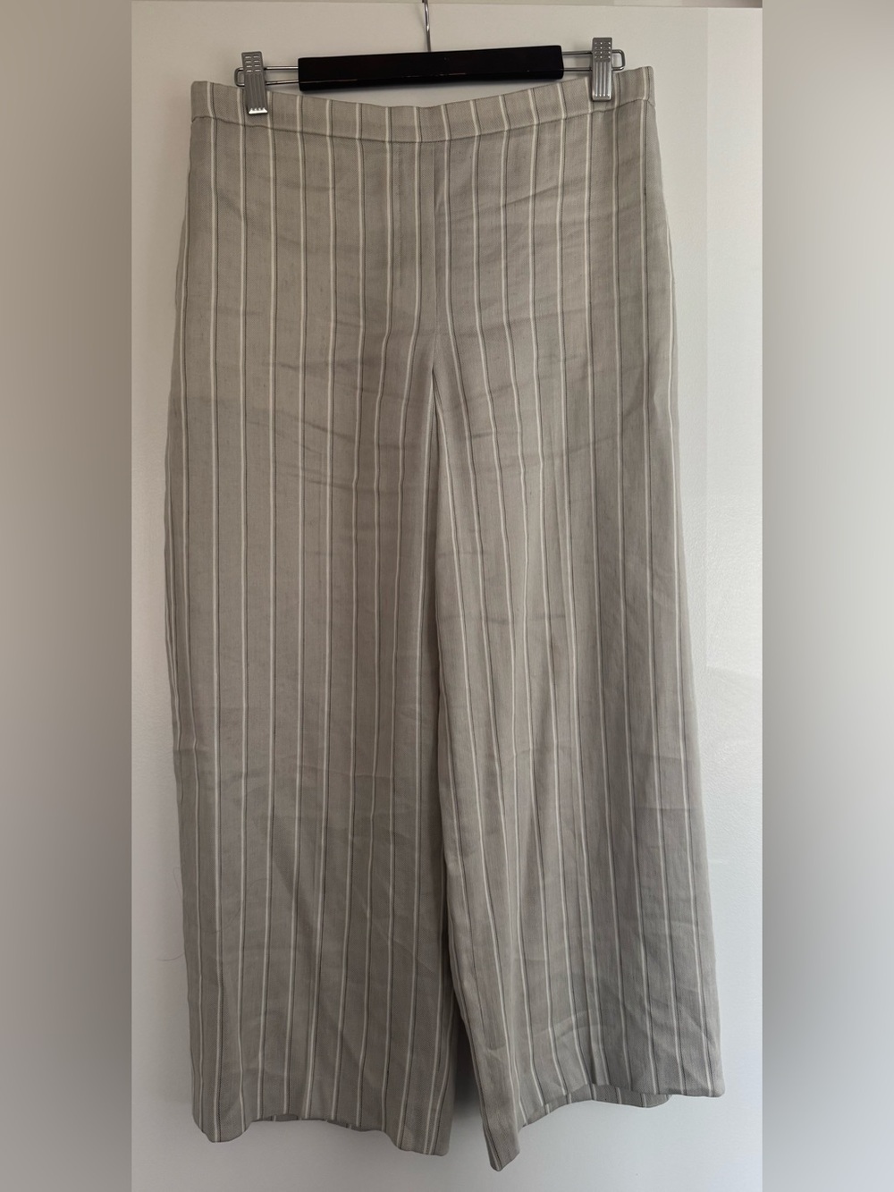 Theory Linen Blend Cropped Wide Leg Pull-On Pants – Size Medium – Worn Once